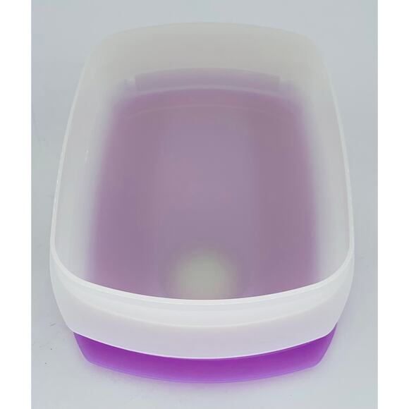 Tupperware Microwave Reheatable Container 3.5 Cup 800 mL Purple Vent Cap Lunch - Picture 4 of 5